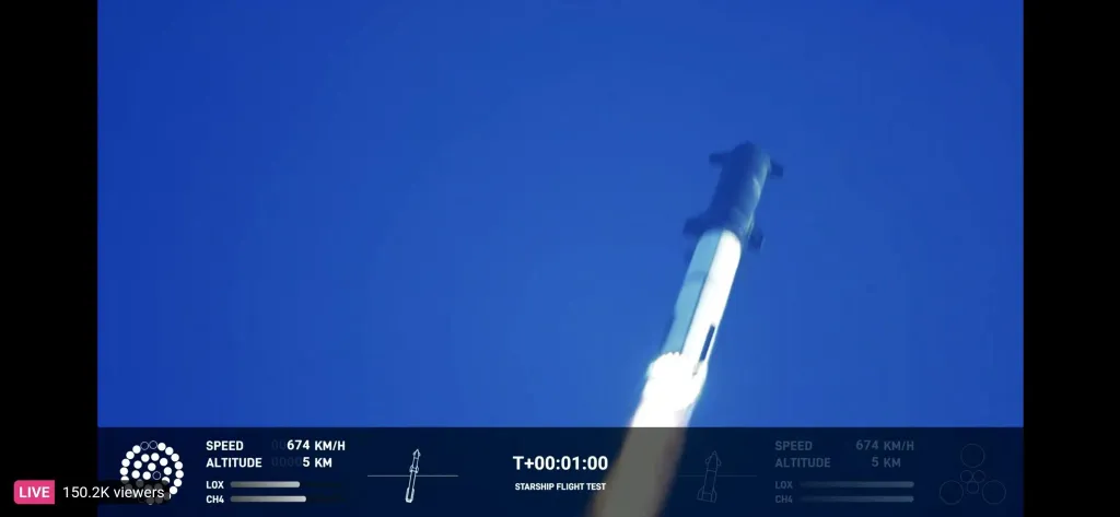 spacex starship launches and flies for four minutes then explodes